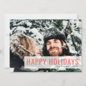 休モダン日 |自撮りクリスマスカップルの写真 シーズンカード (正面)