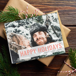 休モダン日 |自撮りクリスマスカップルの写真 シーズンカード