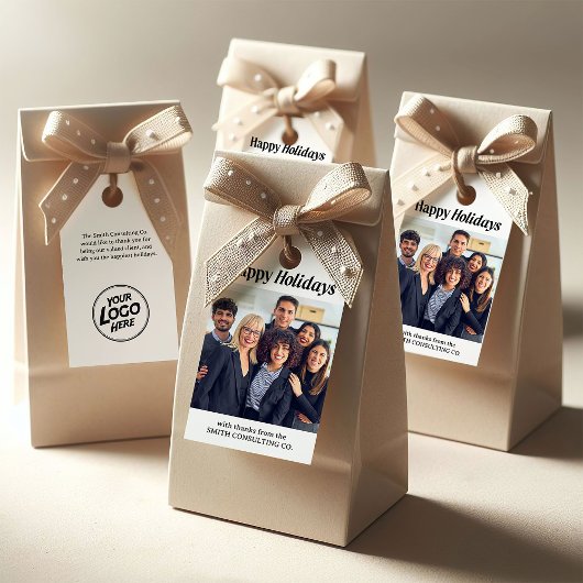 休企業の日 | スモールビジネスの写真とロゴ ギフトタグ