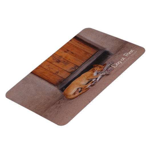 休息する犬 マグネット (左側)