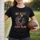 休息なしただサッカーに打ち込む Tシャツ