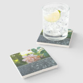 休息のばら色の大理石のコースター ストーンコースター (横)