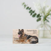 休息のジャーマン・シェパードの名刺 名刺 (スタンド正面)