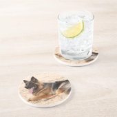 休息のジャーマン・シェパード犬のコースター コースター (側面)