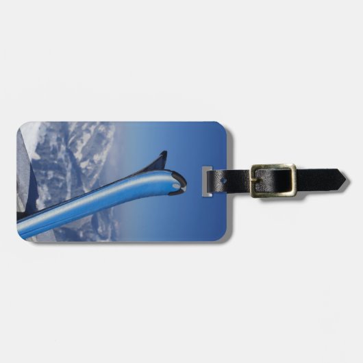 休息のスキー ラゲッジタグ (正面横)