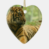 休息のトラのオーナメント セラミックオーナメント (右)