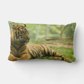 休息のトラの枕 ランバークッション (裏面)