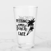 休息のビーチの顔の単語 タンブラーグラス (正面)