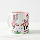 休息の妖精 ツートーンマグカップ (正面左)