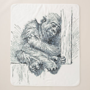 休息の日 – Young Ape Gorilla Branet シェルパブランケット