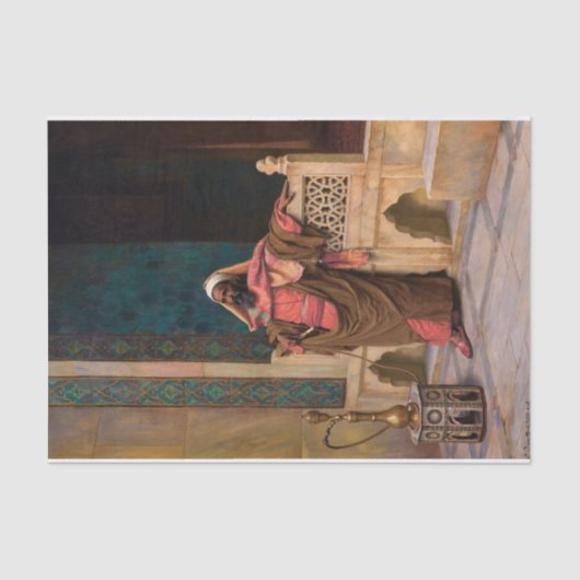 休息の瞬間、1906年Ludwig Deutsch著 薄葉紙 (正面)