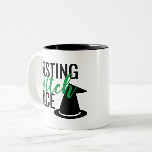 休息の魔法使いの顔 ツートーンマグカップ (正面左)