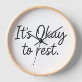 休息は大丈夫 – ミニマリスト 壁時計 (正面)