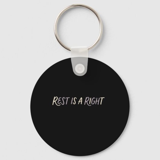 休息は権利 メンタルヘルスの意識 セルフケア キーホルダー (正面)