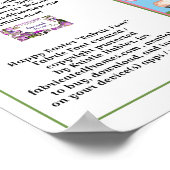 休息イースターバニーハッピーイースターファブリックフォントカード ポスター (角)