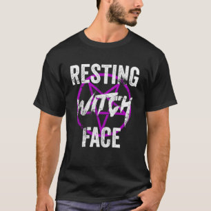 休息ウィッチ顔オカルトウィッカ信者異教のゴシックWitc Tシャツ