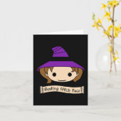 休息ウィッチ顔衣装ハロウィーン カード (黄色い花)