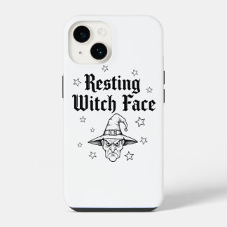 休息ウィッチ顔電話ケース – ゴシックハロウィーン iPhone 14ケース