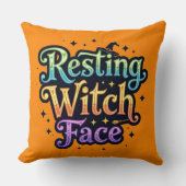 休息ウィッチ顔 クッション (正面)