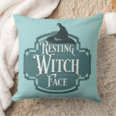 休息ウィッチ顔 クッション (ブランケット)