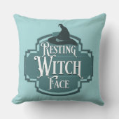休息ウィッチ顔 クッション (正面)