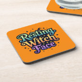 休息ウィッチ顔 コースター (左側)