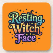 休息ウィッチ顔 コースター (正面)