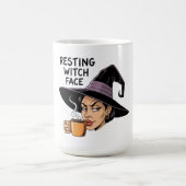 休息ウィッチ顔 コーヒーマグカップ (中央)