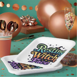 休息ウィッチ顔 ペーパープレート