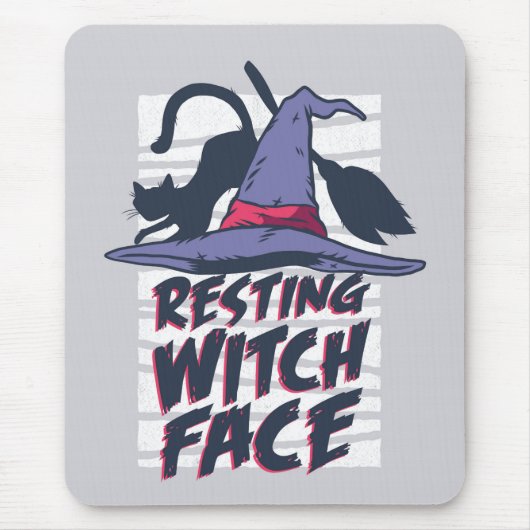 休息ウィッチ顔 マウスパッド (正面)