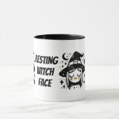 休息ウィッチ顔 マグカップ (中央)