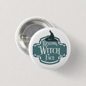 休息ウィッチ顔 缶バッジ (正面&裏面)