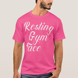 休息ジム顔トレーニングジムデイウェイトリフティング Tシャツ