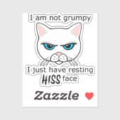 休息ヒス顔白猫 – Benefits PACR シール (シート)