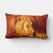 休息ライオン(Abbott Handerson Thayer著) ランバークッション (裏面)