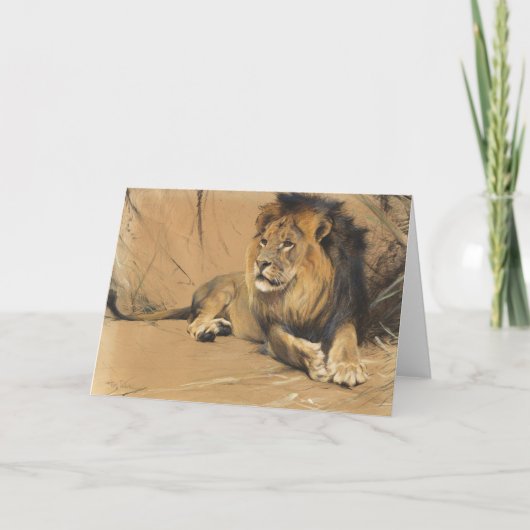 休息中のライオン | ウィルヘルムクハルト カード (正面)