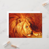 休息中のライオン カード (正面/裏面インサイチュ)