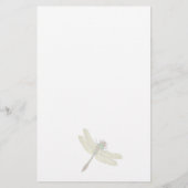 休息中の妖精とトンボ文房具 便箋 (裏面)