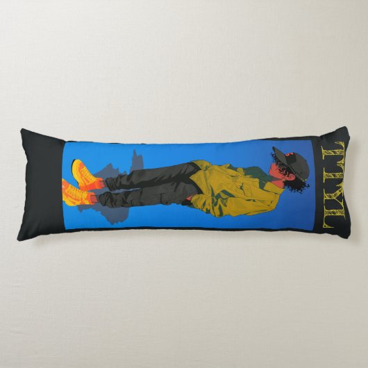 休息中の雰囲気、ブルーで。 ボディピロー (正面)