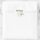 休息中の魔女顔ハロウィーン衣装パーティー ラウンドシール (バッグ)