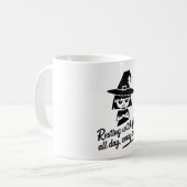 休息中の魔女顔 コーヒーマグカップ (正面左)