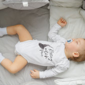 休息中の魔女顔 |ハッピーハローウィン |おもしろい引用文 | ベビーボディスーツ