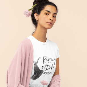 休息中の魔女顔  ハッピーハローウィン  おもしろい引用文   Tシャツ