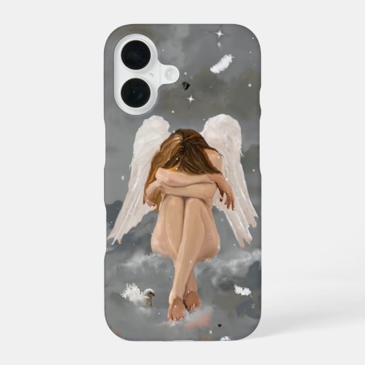 休息天使 iPhone 16ケース (裏面)
