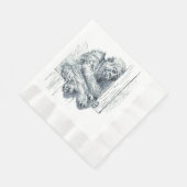 休息日 – Young Ape Gorilla 縁ありランチョンナプキン (角)