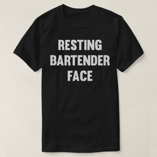 休息用バーテンダー顔 Tシャツ (デザイン正面)
