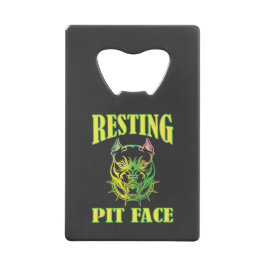 休息用ピット顔 クレジットカード栓抜き