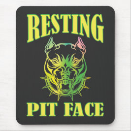 休息用ピット顔 マウスパッド