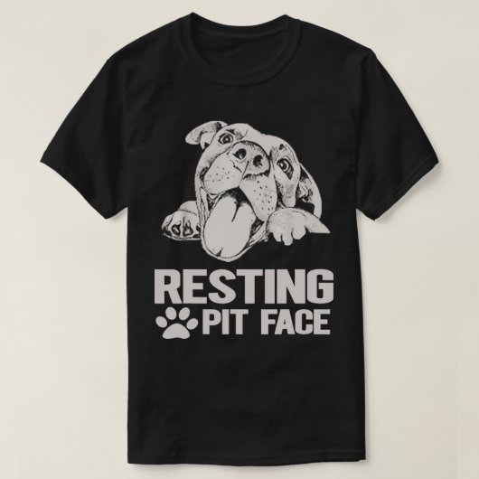 休息用ピット顔 Tシャツ (デザイン正面)