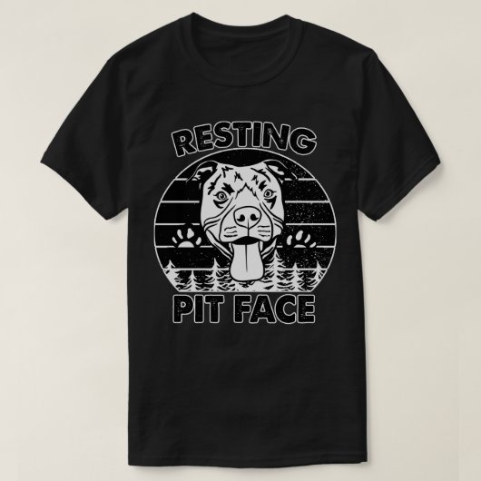 休息用ピット顔 Tシャツ (デザイン正面)
